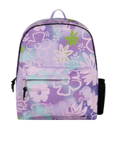 The Hype Floral Doodle Iconic Backpack in Purple