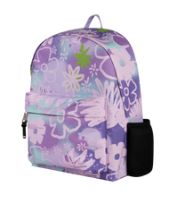 The Hype Floral Doodle Iconic Backpack in Purple