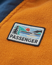 Alexander 1/4 Zip Fleece Jacket in Sunrise Orange
