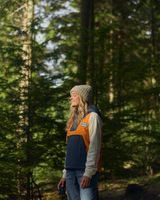 Alexander 1/4 Zip Fleece Jacket in Sunrise Orange