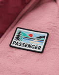 The Passenger Womens Alexander 1/4 Zip Fleece Jacket in Pink Haze