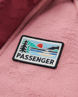 The Passenger Womens Alexander 1/4 Zip Fleece Jacket in Pink Haze