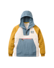 The Passenger Womens Alexander 3.0 Hooded Polartec Fleece Jacket in Stormy Blue & White Sand