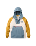 The Passenger Womens Alexander 3.0 Hooded Polartec Fleece Jacket in Stormy Blue & White Sand