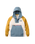 The Passenger Womens Alexander 3.0 Hooded Polartec Fleece Jacket in Stormy Blue & White Sand