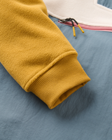 The Passenger Womens Alexander 3.0 Hooded Polartec Fleece Jacket in Stormy Blue & White Sand