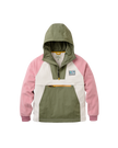 The Passenger Womens Alexander 3.0 Hooded Polartec Fleece Jacket in Dusty Olive & White Sand