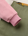 The Passenger Womens Alexander 3.0 Hooded Polartec Fleece Jacket in Dusty Olive & White Sand