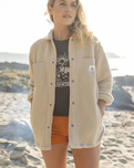 The Passenger Womens Rappel Fleece Jacket in Oatmeal