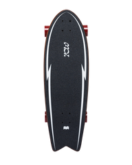 The Yow Pipe 32" Surfskate Skateboard in Black & White