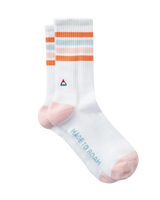 The Passenger Womens Organic Crew Socks in White