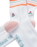 The Passenger Womens Organic Crew Socks in White