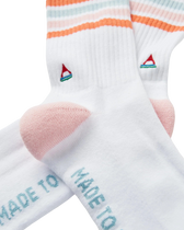 The Passenger Womens Organic Crew Socks in White