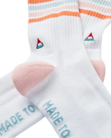 The Passenger Womens Organic Crew Socks in White