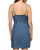 Angel Eyes Denim Mini Dress in Medium Indigo