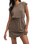 Kalani Mini Dress in Perfectly Taupe