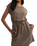 Kalani Mini Dress in Perfectly Taupe