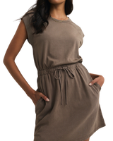 Kalani Mini Dress in Perfectly Taupe