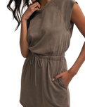 Kalani Mini Dress in Perfectly Taupe