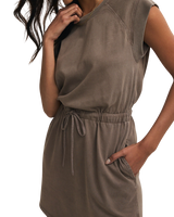 Kalani Mini Dress in Perfectly Taupe