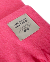The American Vintage Womens Zinaco Scarf in Fluo Pink Logo