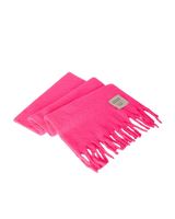The American Vintage Womens Zinaco Scarf in Fluo Pink Logo