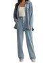 The Z Supply Womens All Day Knit Denim Jacket in Open Air Indigo