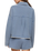 The Z Supply Womens All Day Knit Denim Crop Whipstitch Jacket in Santorini Indigo