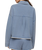The Z Supply Womens All Day Knit Denim Crop Whipstitch Jacket in Santorini Indigo