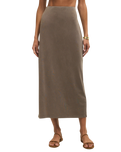Gail Midi Skirt in Perfectly Taupe