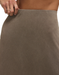 Gail Midi Skirt in Perfectly Taupe