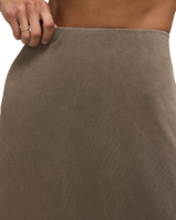 Gail Midi Skirt in Perfectly Taupe
