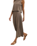 Gail Midi Skirt in Perfectly Taupe