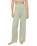 The Z Supply Womens Dawn Smocked Silky Rib Trousers in Aqua Cloud