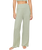 The Z Supply Womens Dawn Smocked Silky Rib Trousers in Aqua Cloud