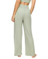 The Z Supply Womens Dawn Smocked Silky Rib Trousers in Aqua Cloud