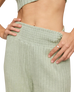 The Z Supply Womens Dawn Smocked Silky Rib Trousers in Aqua Cloud