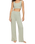 The Z Supply Womens Dawn Smocked Silky Rib Trousers in Aqua Cloud