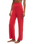Dawn Smocked Silky Rib Trousers in Crimson Crush