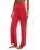 Dawn Smocked Silky Rib Trousers in Crimson Crush