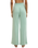 Dawn Smocked Soft Knit Trousers in Crystal Green