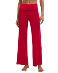 Essential Fold Over Trousers in Kiss Me Red