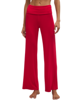 Essential Fold Over Trousers in Kiss Me Red