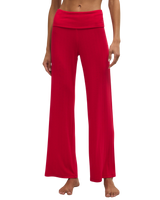 Essential Fold Over Trousers in Kiss Me Red