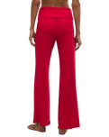 Essential Fold Over Trousers in Kiss Me Red