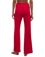 Essential Fold Over Trousers in Kiss Me Red