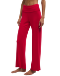 Essential Fold Over Trousers in Kiss Me Red