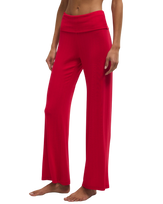 Essential Fold Over Trousers in Kiss Me Red