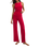 Essential Fold Over Trousers in Kiss Me Red
