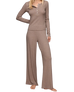 The Z Supply Womens Just Right Rib Trousers in Heather Ash